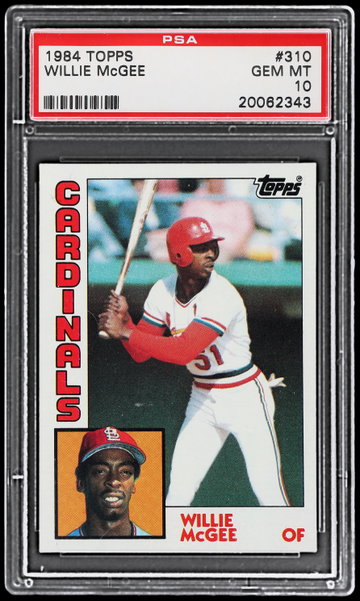 1984 Topps Willie Mcgee PSA 10