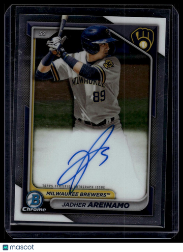 2024 Bowman Jadher Areinamo #CPA-JA Chrome Prospect Autographs AU