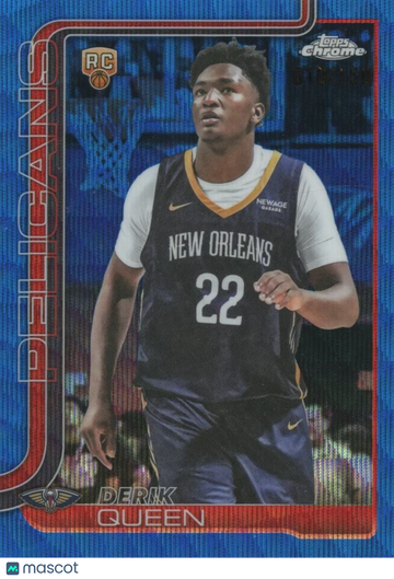 Derik Queen 2025-26 Topps Chrome Rookie Topps New Orleans Pelicans