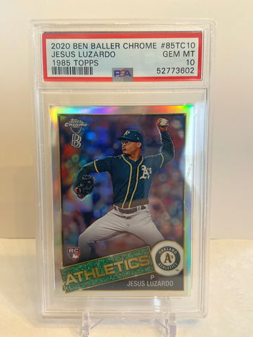 2020 Ben Baller Topps Chrome #85TC10 Jesus Luzardo 1985 Topps PSA 10 Gem Mint