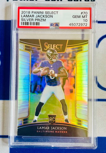 2018 Select Lamar Jackson Silver Rookie PSA 10