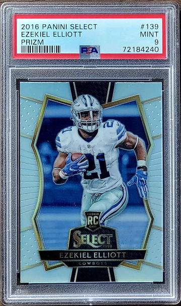 2016 EZEKIEL ELLIOTT Panini Select SILVER PRIZM PSA 9 POP 35 Rookie RC #139
