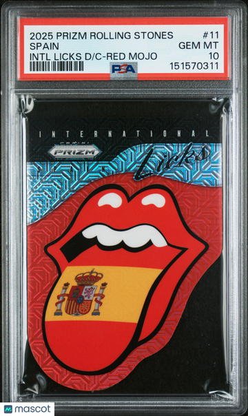 2025 Panini Prizm The Rolling Stones Spain 98/99 Parallel/Variety #11 PSA 10