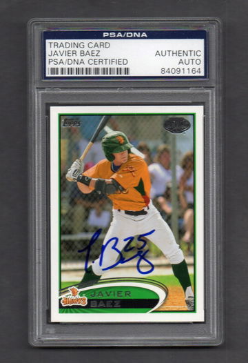 Javier Baez Signed Autographed 2012 Pro Debut #162 RC PSA DNA COA
