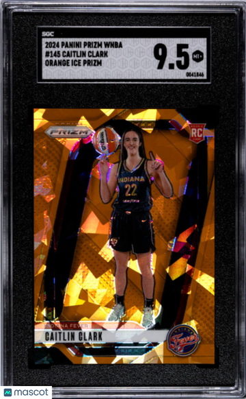 2024 Panini Prizm WNBA Caitlin Clark #145 Ice Orange Prizms RC SGC 9.5