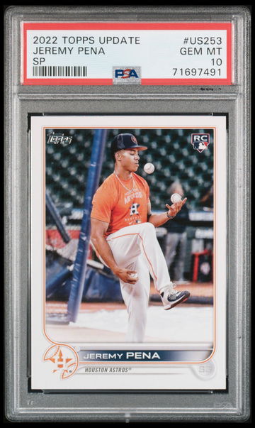 2022 Jeremy Pena Topps Update SP PSA 10 GEM MINT