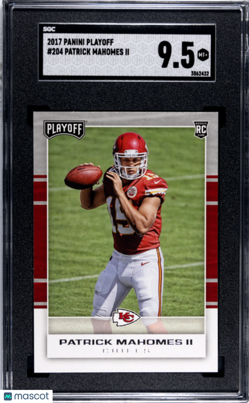 2017 Panini Playoff Patrick Mahomes II #204 SGC 9.5