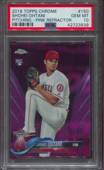 SHOHEI OHTANI - 2018 Topps Chrome Pink Refractor PSA 10 RC