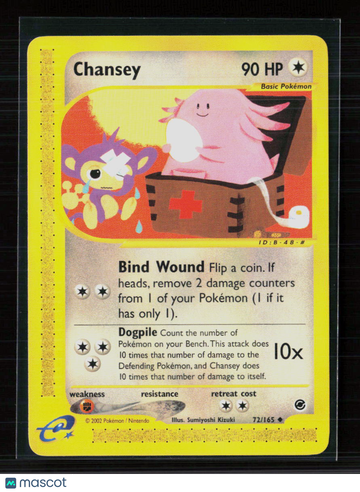 2002 Expedition Base Set Chansey Uncommon #72/165