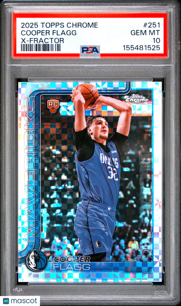 2025 Topps Chrome Cooper Flagg #251 X Fractor PSA 10