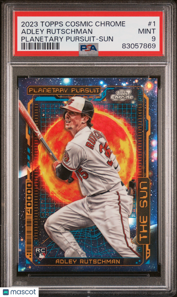 2023 Topps Cosmic Chrome Planetary Pursuit Adley Rutschman #1 Sun PSA 9