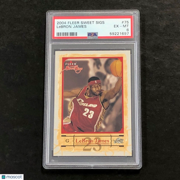 2004 Fleer Sweet Sigs LeBron James #75 PSA 6