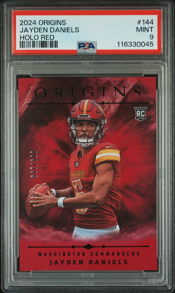 2024 Origins Holo Red Jayden Daniels #144 /299 PSA 9