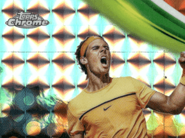 2025 Topps Chrome Tennis Auto Rafael Nadal #CA-RNL Orange Geometric /25 Topps
