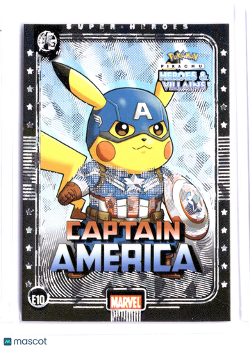 MARVEL/DC Pikachu Captain America #E10