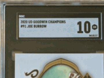 Graded 2020 Joe Burrow Cincinnati Bengals #91 SGC Football Trading Card