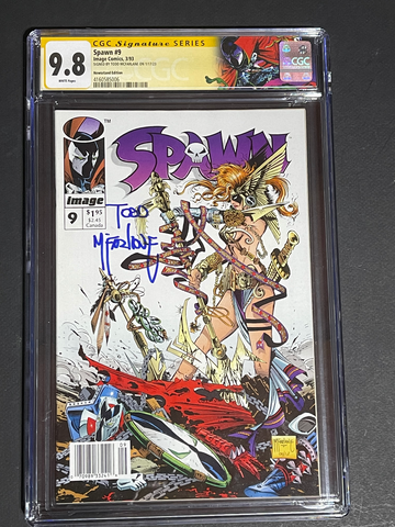 Spawn #9 Newsstand CGC 9.8 Signed Todd McFarlane 