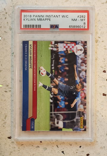 2018 Panini Instant World Cup Kylian Mbappe  PSA 8, ONLY 540 made!