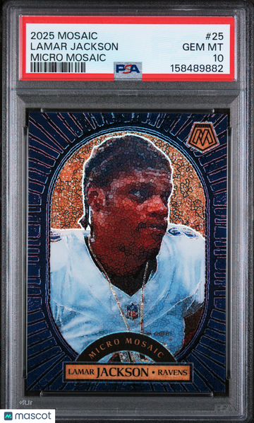 2025 Panini Mosaic Micro Mosaic Lamar Jackson #25 PSA 10