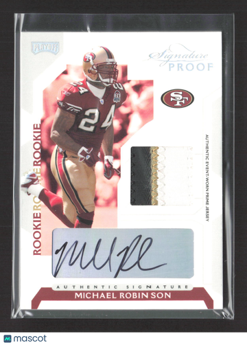 2006 Playoff National Treasures Signature Proof Michael Robinson #117 Authentic Event-Worn Prime Jersey