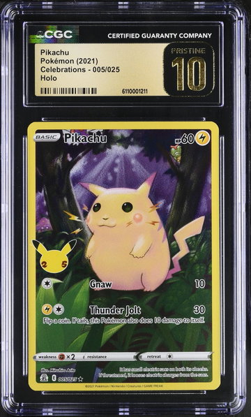 2021 Celebrations #005/025 Pikachu Celebrations /025 CGC 10