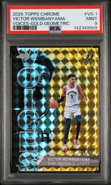 2025 Topps Chrome Voices Gold Geometric Victor Wembanyama #VS-1 /50 PSA 9