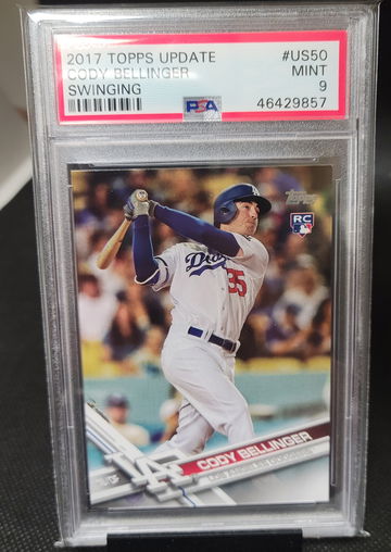 2017 Topps Update Cody Bellinger Swinging PSA 9