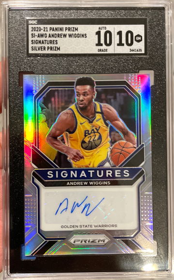 2020 Prizm Signatures Silver Andrew Wiggins Auto SGC 10/10