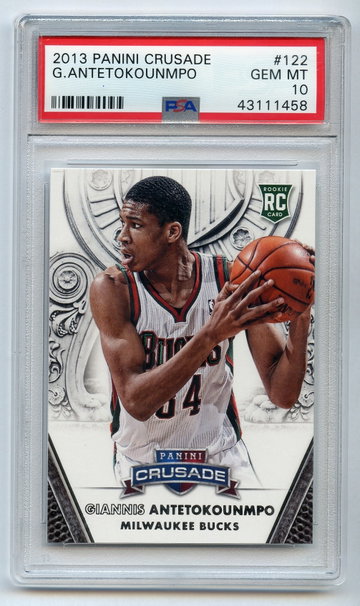 GIANNIS ANTETOKOUNMPO 2013 Panini Crusade #122 Rookie Card PSA 10 Low Pop