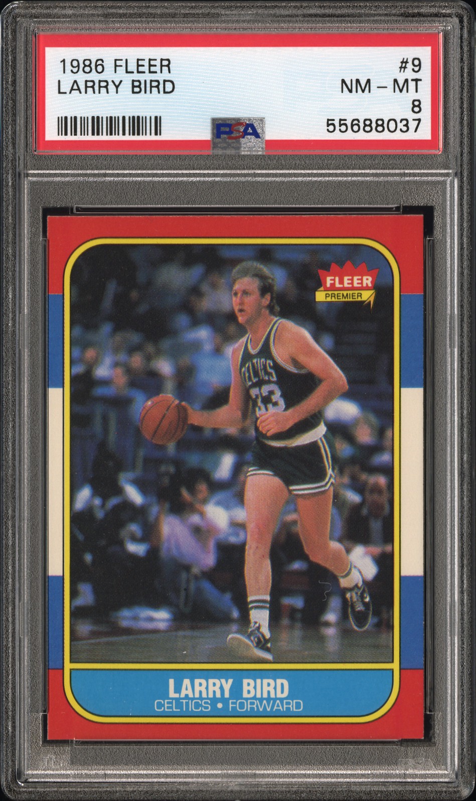 1986 Fleer Larry Bird #9 PSA 8