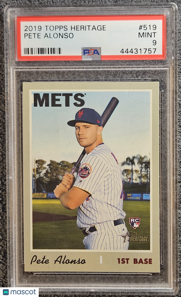 2019 Topps Heritage Pete Alonso #519 Rookie RC PSA 9