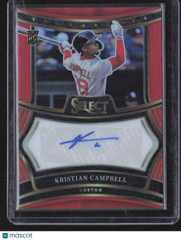 2025 Panini Select Baseball Prizm Kristian Campbell #SIG-KC Red /99 RC