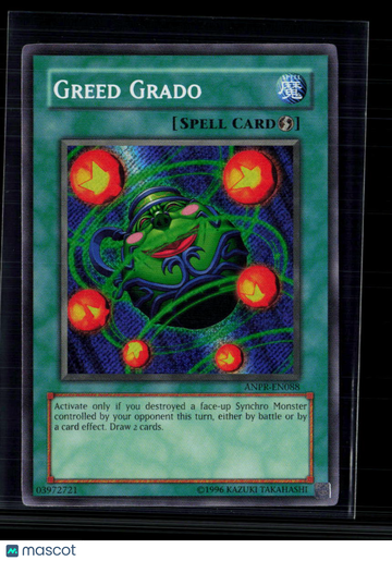 2009 Konami Ancient Prophecy Greed Grado Super Rare Quick-Play Spell Card