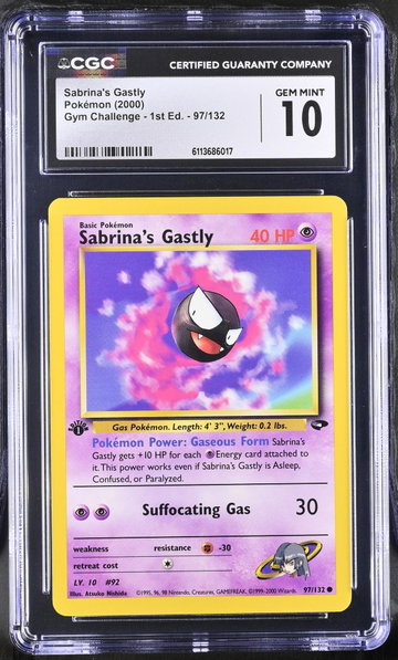 2000 Pokemon #97/132 Sabrina's Gastly Gym Challenge CGC 10