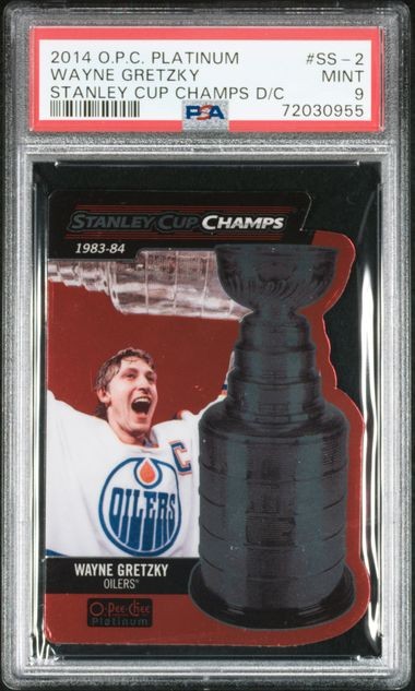 2014-15 OPC Platinum Stanley Cup Champs Die-Cut #SS-2 Wayne Gretzky PSA 9