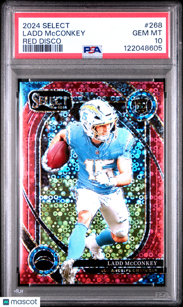2024 Panini Select Ladd Mcconkey #268 Red Disco PSA 10
