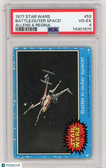 1977 Star Wars Allens & Regina Battle in Outer Space! #53 PSA 4