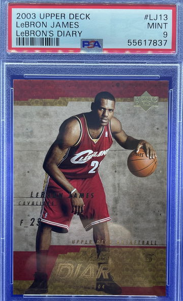 2003-04 LEBRON JAMES UPPER DECK LEBRON’S DIARY PSA 9 MINT ROOKIE RC LJ13 CAVS