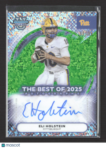 2025 Topps Bowman University Best Football Eli Holstein #BOA-EHO Green Refractor Auto