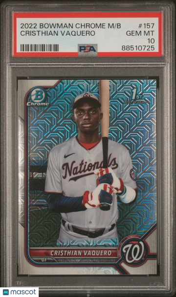 2022 Bowman Mega Box Chrome Cristhian Vaquero #157 PSA 10