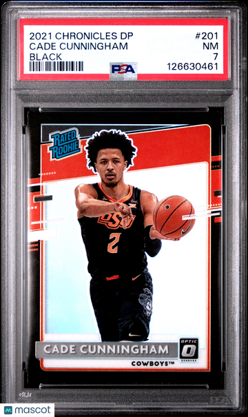 2021 Panini Chronicles Draft Picks Cade Cunningham #201 Black PSA 7