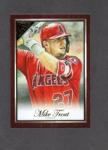 2019 Topps Gallery Wood Canvas #105 Mike Trout