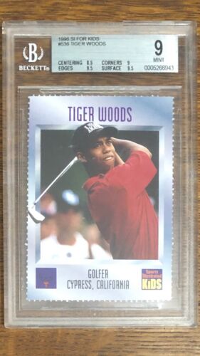 1996 S I for Kids #536 Tiger Woods RC BGS 9