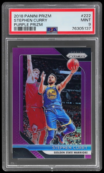 2018 Panini Prizm Stephen Curry Purple Prizm PSA 9