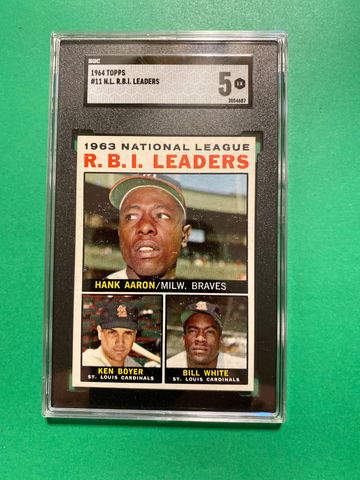 1964 Topps RBI Leaders Hank Aaron # 11 