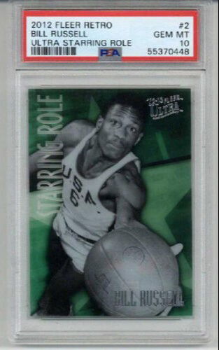 2012 FLEER RETRO ULTRA STARRING ROLE #2 BILL RUSSELL CELTICS PSA 10 LOW POP
