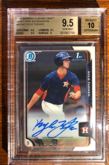 KYLE TUCKER 2015 Bowman Chrome Auto BGS 9.5/10 Astros