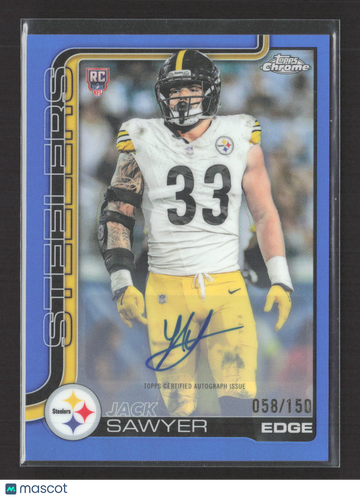 2025 Topps Chrome Jack Sawyer #RA-JSA Blue Refractor /150 RC