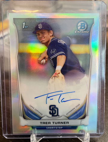 Trea Turner 2014 Bowman Chrome Refractor Auto 