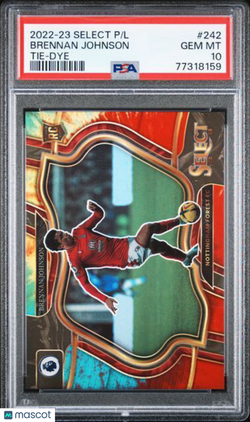 2022-23 Panini Select Premier League Brennan Johnson #242 Tie Dye PSA 10